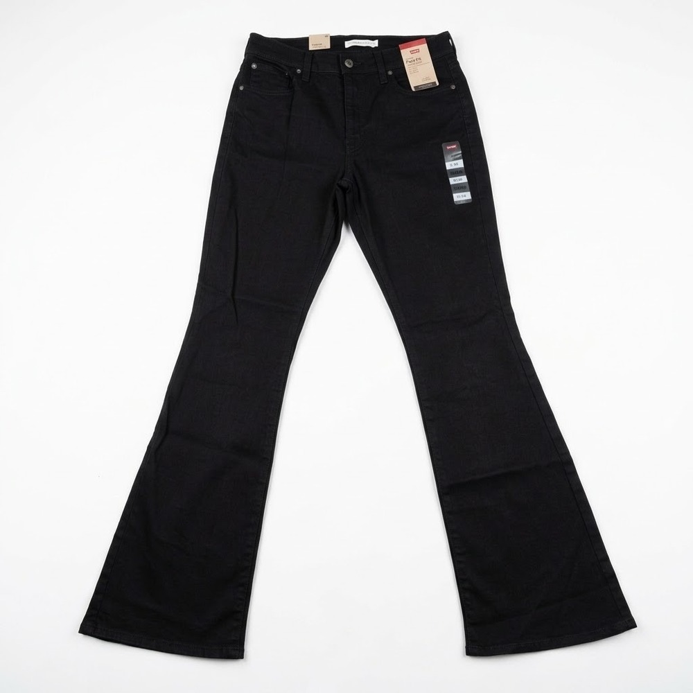Levis 725 High Rise Bootcut Jeans Womens Black Stretch Denim NWT W31 L32